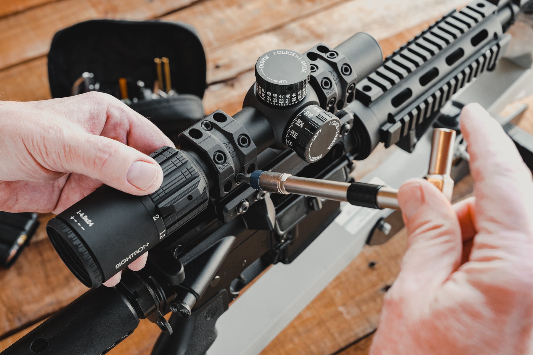 S-TAC 1-4.5X24 SR1 SERVICE RIFLE SCOPE - Zero Stop – Sightron