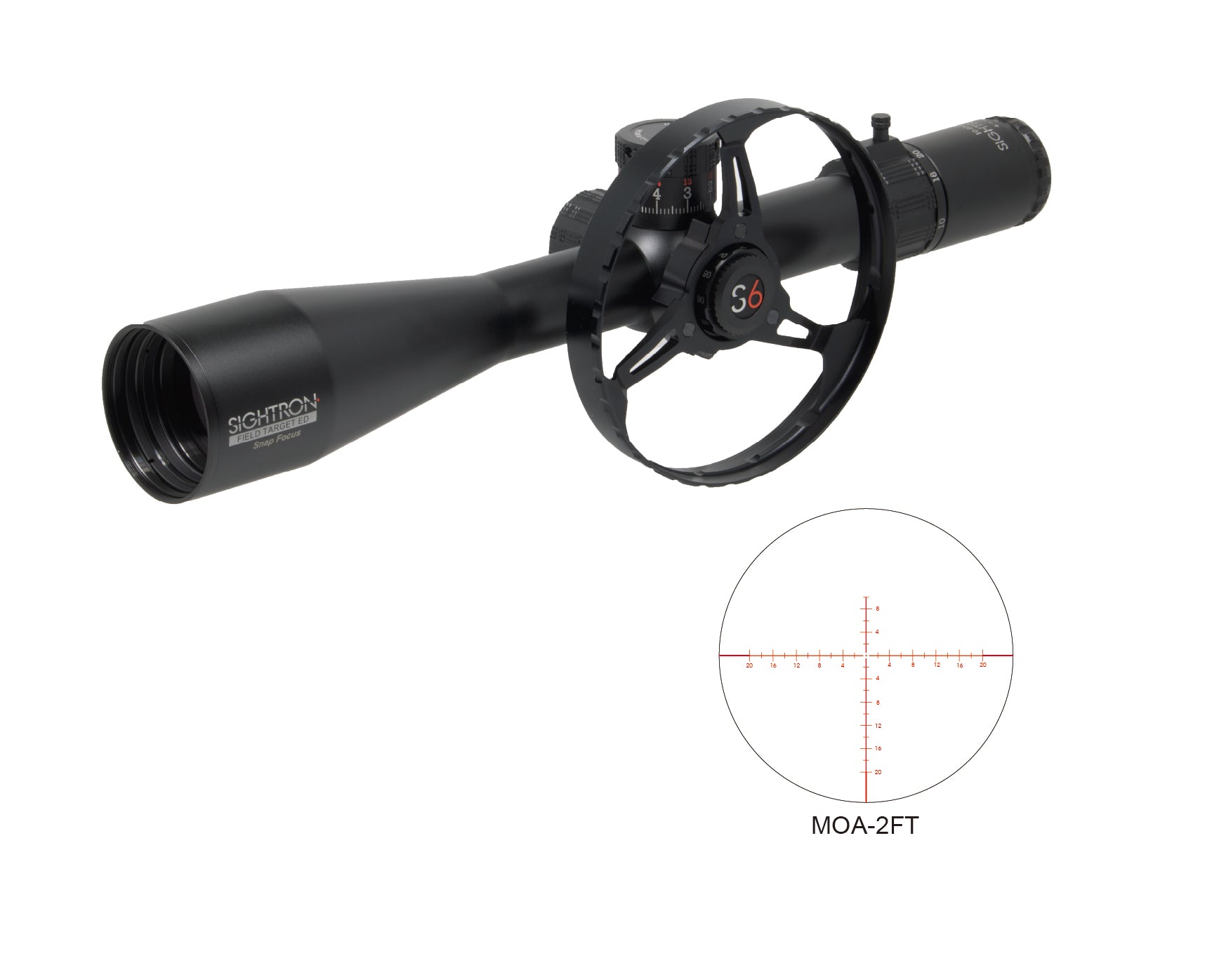 Sightron S6 10-60x56 ED Field Target Snap Focus Rifle Scope