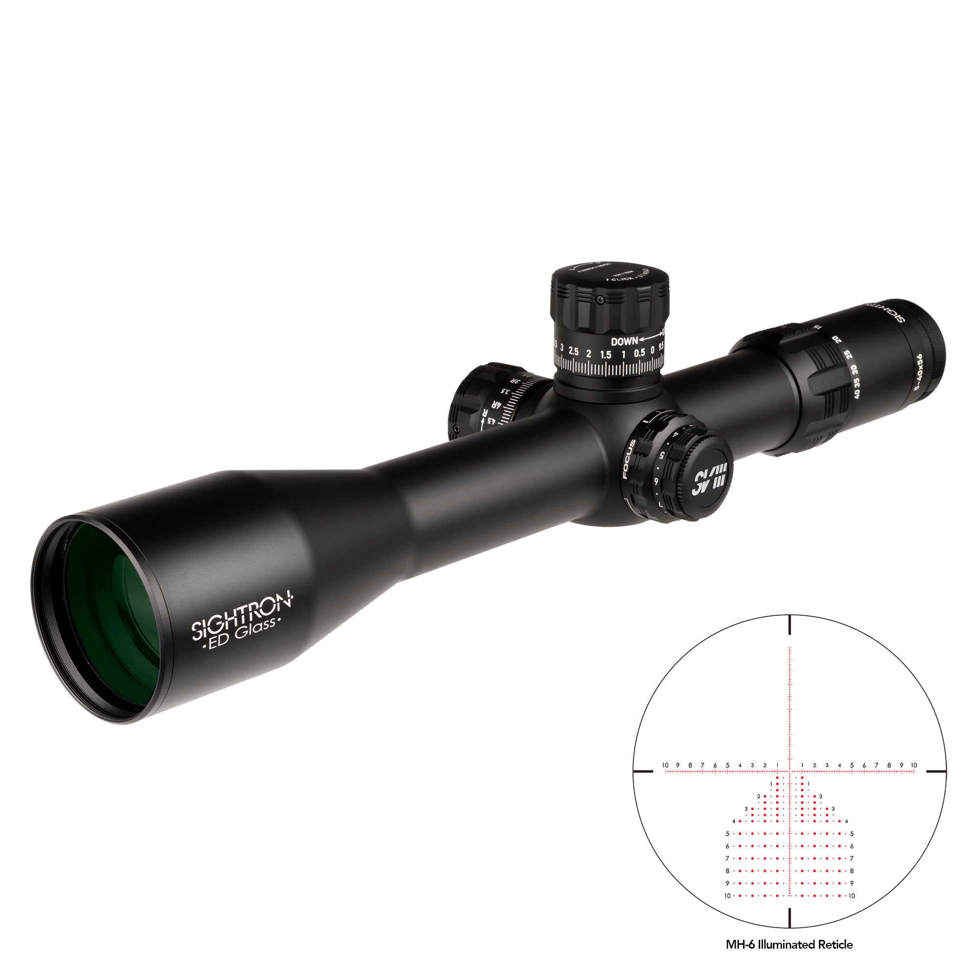 Sightron SVIII 5-40X56 FFP Rifle Scope with ED Glass